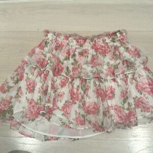 Loveshackfancy floral mini skirt